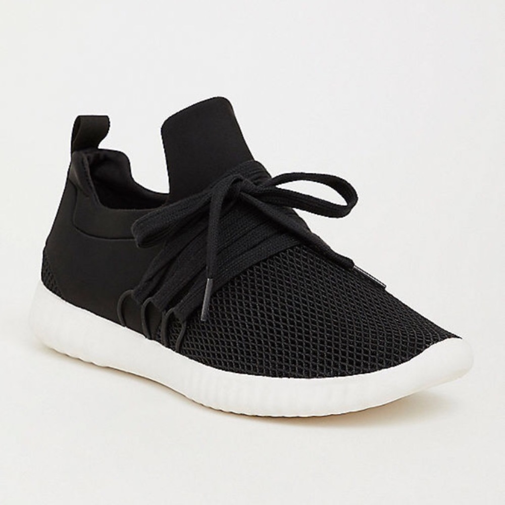 Black Nylon Mesh Sneaker